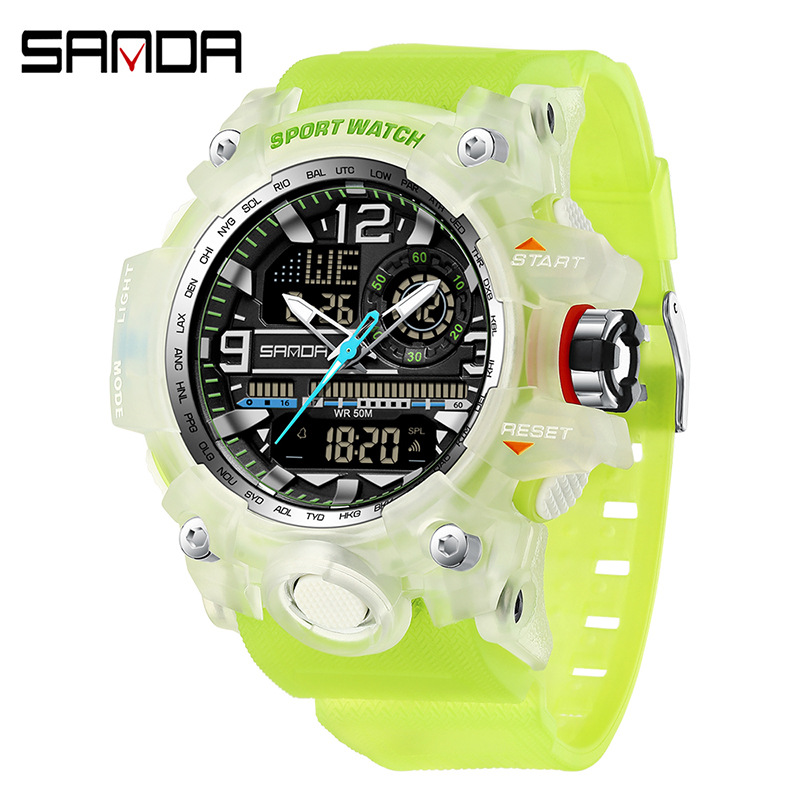 3133 [men's style] transparent green