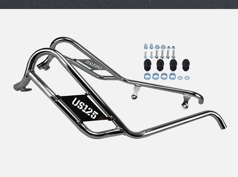 Suitable for Light-Duty Suzuki Us125 Motorcycle Bumper Anti-Fall Guard Bar Electroplated Front and Rear Guard Bar Rack Modification Parts