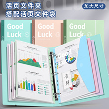 三孔活页夹学生试卷收纳册环扣文件袋办公用品资料夹a4活页夹外壳