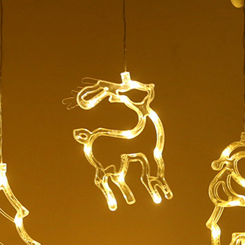 LED decoración de Navidad lámpara de succión muñeco de nieve árbol de Navidad lámpara de la batería ins viento ventana diseño caja de la batería forma lámpara colgante