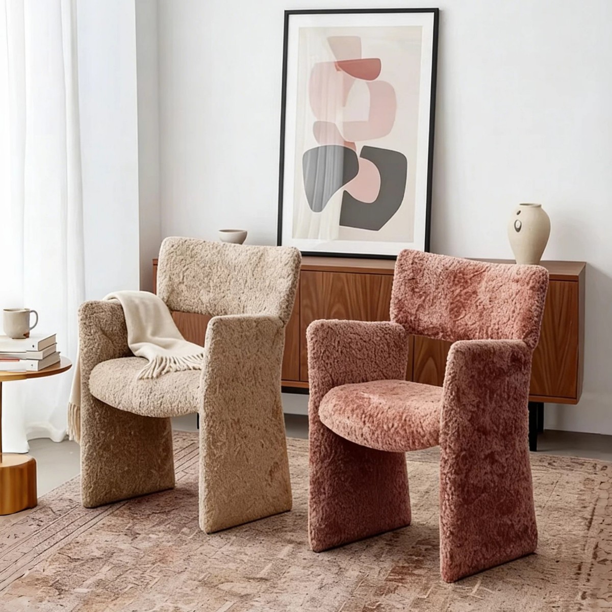 Jianghe Cream Style Modern Minimalist Dining Chair Reception Negotiation Chair Living Room Furniture Leisure Nail Salon Dressing Chair