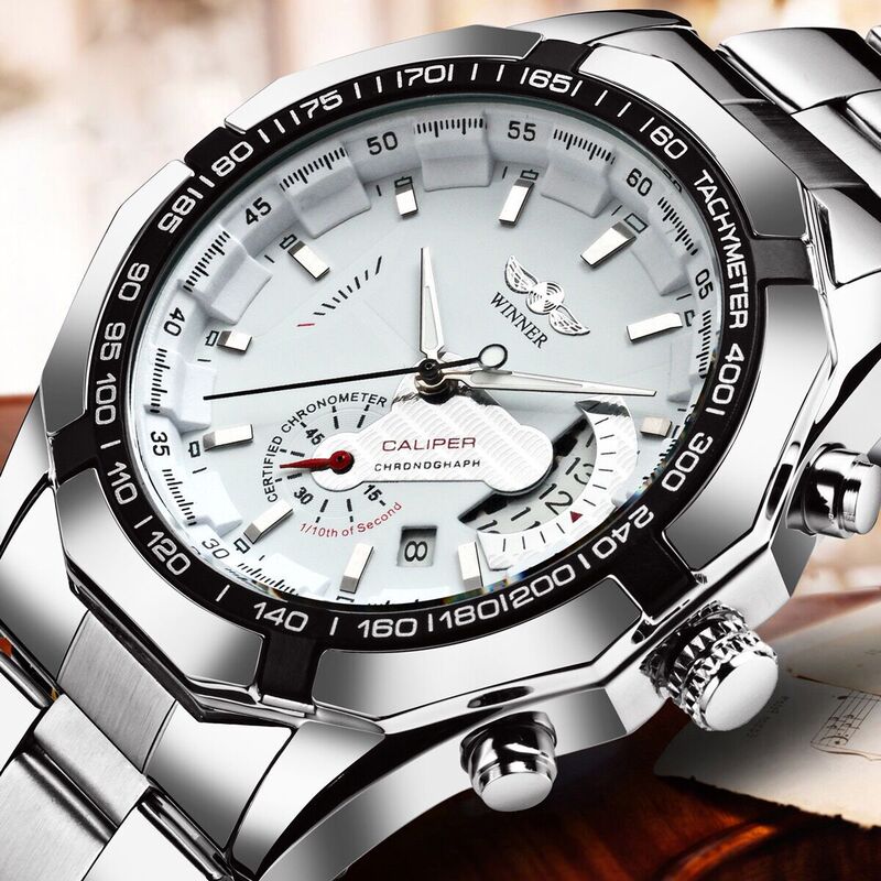 winner popular men's automatic mechanical luminous waterproof fashion Business Men's Watch mechanical watch
