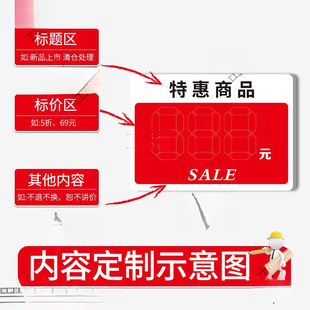 Clothing Store Price Tag Clothing Price Tag Store Manager Recommends Kt Board Display Card Explosion Sticker Product Clip Discount