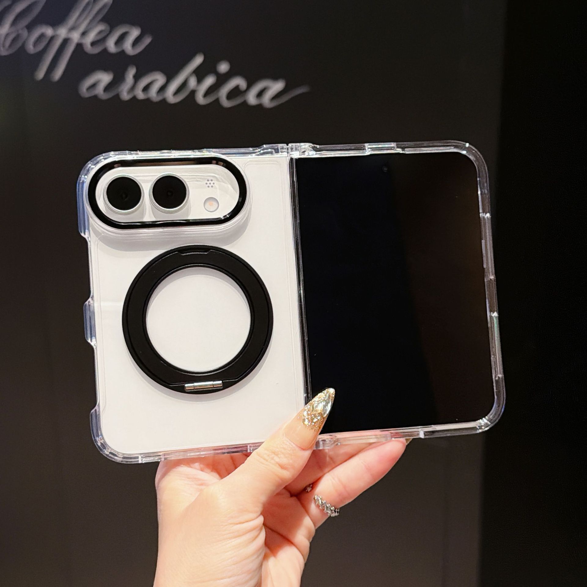 Funda para iPhone con Soporte Magnético para iPhone Duo Acrílico Giratorio de 360 Grados Anti-Caídas