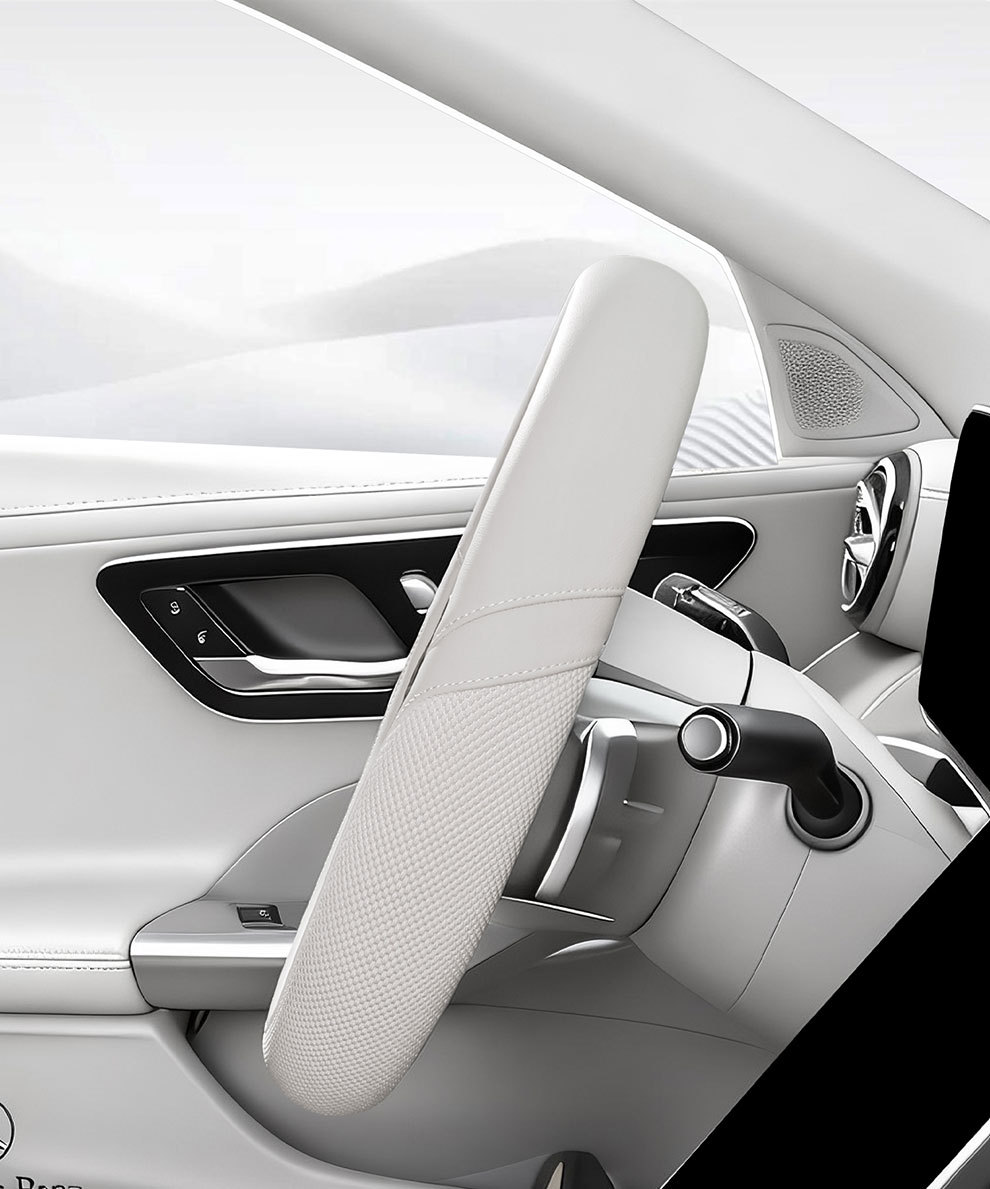 Car Steering Wheel Cover for All Seasons, Universal Leather Handle Cover for Interior Use, Dirt-Resistant, Non-Slip, Double D-Shaped, Wholesale from Manufacturer