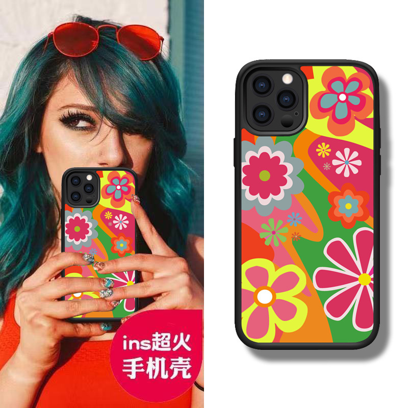 Suitable for iPhone 14/15/16 Apple 17 Pro Max European and American Style Wildflower Soft Edge Anti-Drop Full-Cover Phone Case Suitable for iPhone 14/15/16 Apple 17 Pro Max European and American Style Wildflower Soft Edge Anti-Drop Full-Cover Phone Case