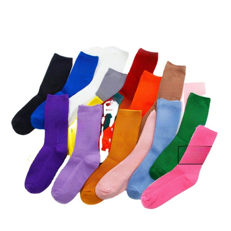 Японская трендовая демисезонная цветная knee socks, средняя длина