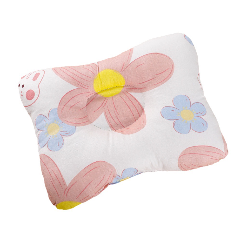 跨境爆款婴儿枕定型枕防偏头 纯棉透气枕头纯棉 宝宝枕婴儿定型枕
