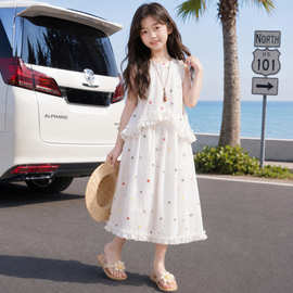 女童夏装套装2026新款女大童洋气夏季韩系穿搭儿童超好看裙子套装