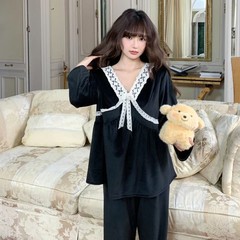 【海岛绒清秋】秋冬新款双面海岛绒睡衣女可爱加绒加厚家居服