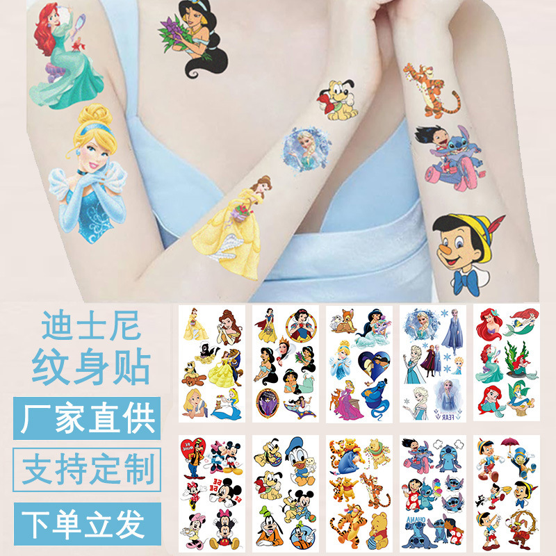 10 Cartoon Princess Tattoo Stickers Children's Decoration High-End Ins Party Waterproof Temporary Tattoo Stickers Wholesale 10 Cartoon Princess Tattoo Stickers Children's Decoration High-End Ins Party Waterproof Temporary Tattoo Stickers Wholesale