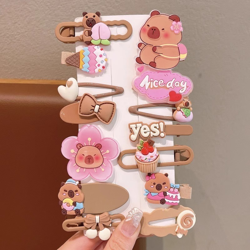 KULOMI Kids Hairpin Set Cute Sanli Pantalones Pequeñas Niñas Pequeñas Pequeñas