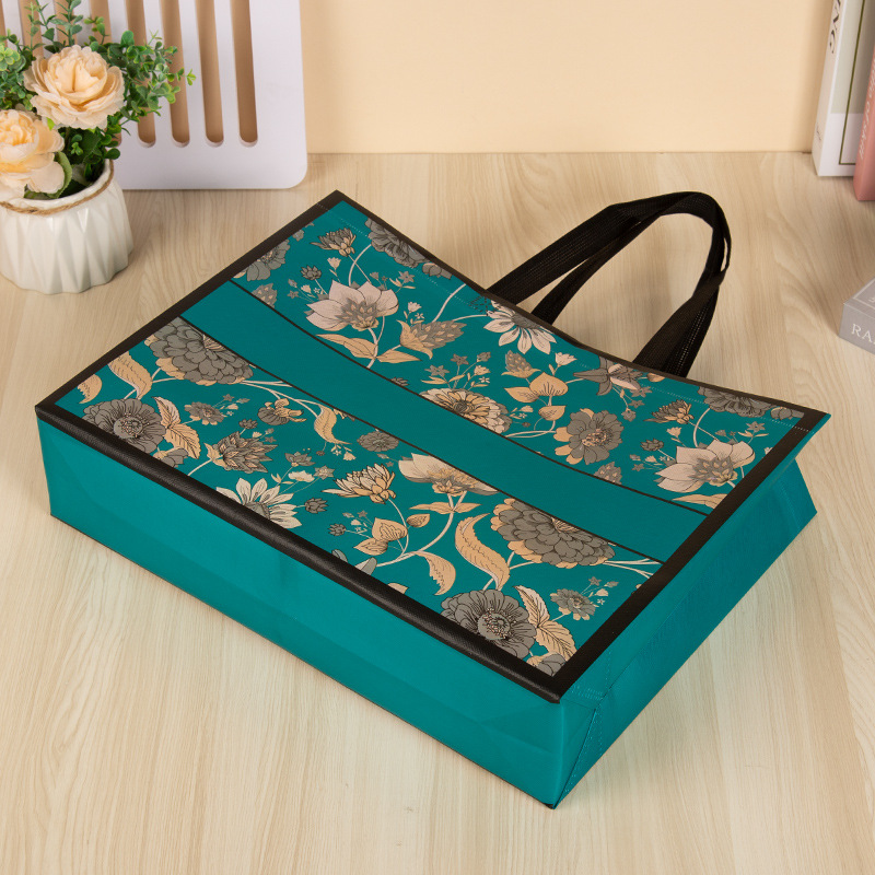 Bolsas no tejidas retro, bolsas de compras portátiles clásicas, bolsas de promoción para llevar, impresión en color, bolsas de embalaje laminadas, lugar de impresión