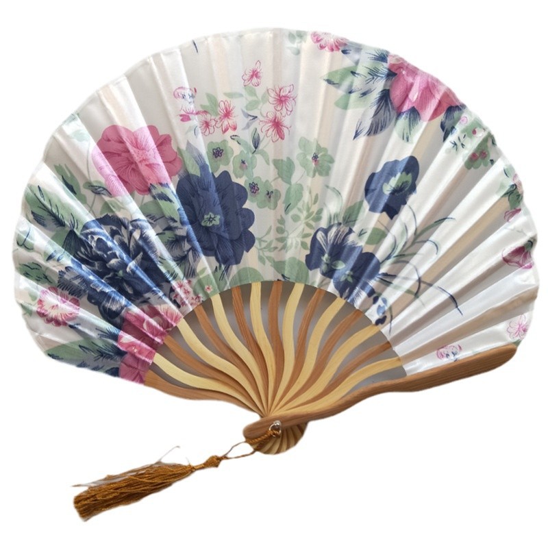 Ventilador plegable portátil de estilo antiguo, ventilador plegable de mujer, ventilador de conchas de dragón, ventilador de cuchillo de estilo chino