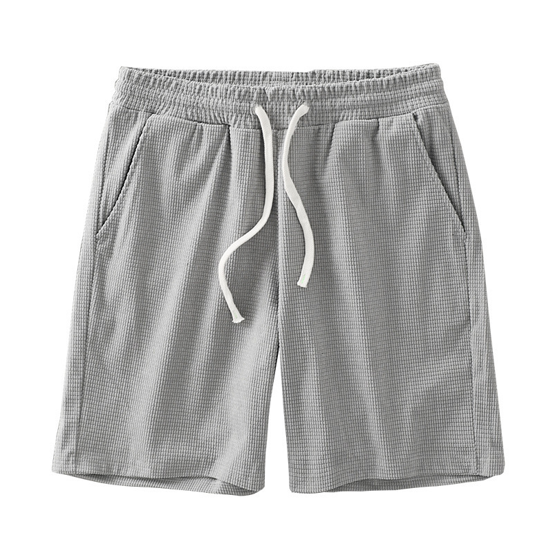 Calções de desporto masculinos em malha waffle para basquetebol_voghion.com