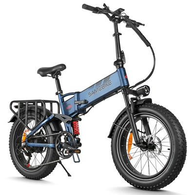 20-inch folding electric bicycle with 20×4.0 Qatlanan elektrik velosipedlər - navy