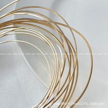 14k包金保色方形線線銅包真金手鐲項圈造型線飾品手工diy材料配件