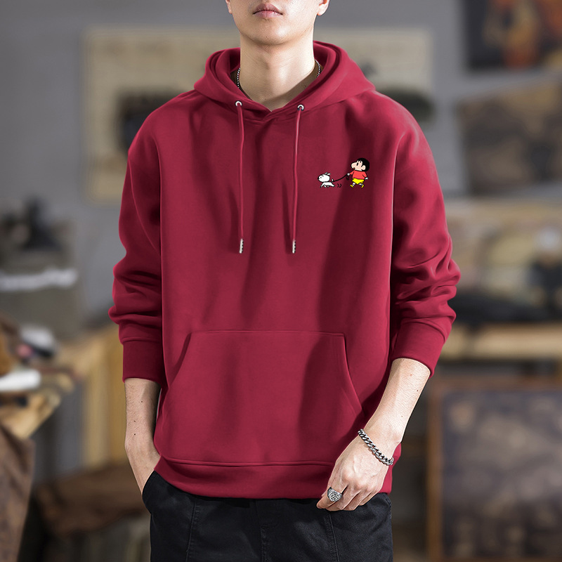 Chaqueta con capuz para hombres primavera y otoño marca de moda americana con chaqueta gruesa de lana de invierno de gran tamaño