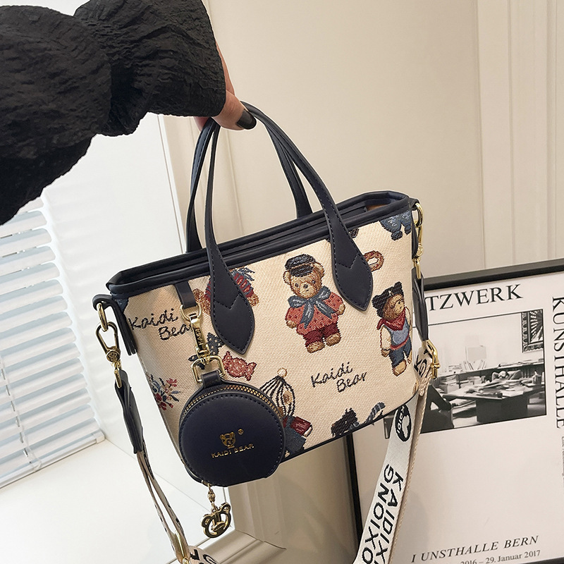 Katie Bear Women's Bag New Handbag Korean Style Cute Bear Shoulder Crossbody Bag Popular Trendy Women's Bag Katie Bear Women's Bag New Handbag Korean Style Cute Bear Shoulder Crossbody Bag Popular Trendy Women's Bag