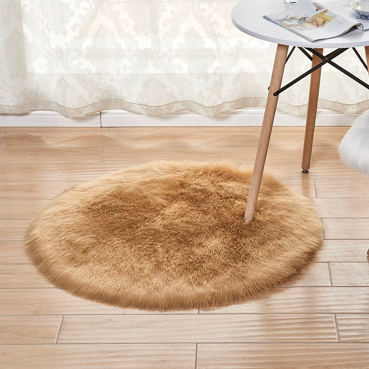 Round Plush Rug (Mingyu) — 5–6 cm Thick, suede backing, multiple diameters