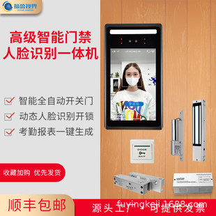 Fuying Face Recognition All-In-One Machine Glass Door Electric Bolt Lock Magnetic Lock Combination Set Access Control System Smart Security