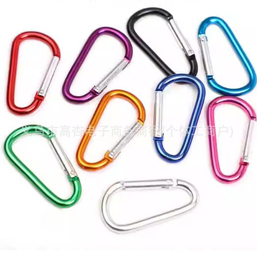 No. 6 D-Type Carabiner Aluminum Alloy Buckle Outdoor Climbing Climbing Hanging Buckle Insurance Backpack Gourd Buckle