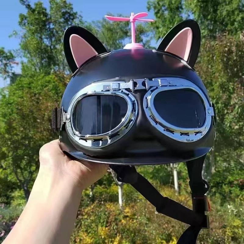 블랙 - 핑크색 고양이 귀 - 선글라스