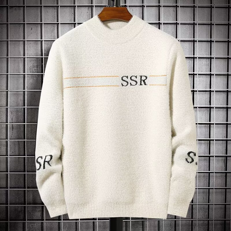 Demi-season solid color base Japanese trend knitted sweater for…