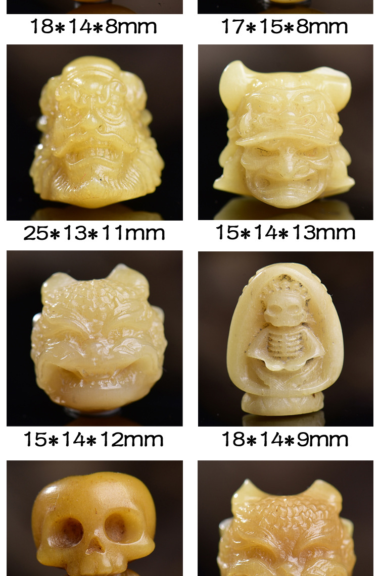 Natural Camel Bone Carving DIY Semi-Finished Waist Beads, Spacer Beads, Back Cloud Pendants, Buddhist Prayer Beads, Bracelet Accessories, and Jewelry