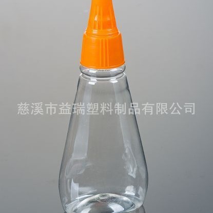 透明尖嘴蜂蜜瓶400g PET果酱塑料瓶 沙拉酱瓶(A16)