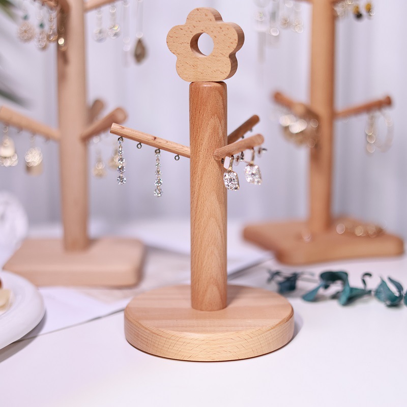 2023 new pattern originality Earring rack wooden  Jewelry rack Ear Studs Earrings Jewelry Holder Storage desktop jewelry Arrangement