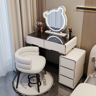 Modern Simple Dressing Table Cream Style Dressing Table Small Apartment Light Luxury Dressing Table Slate Dressing Table 2024 New Style