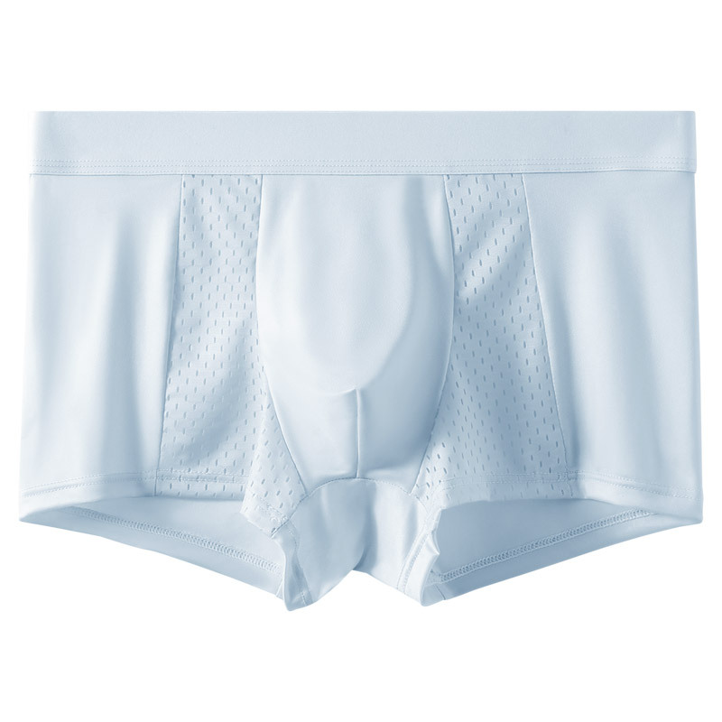 Ropa interior de los hombres de seda de hielo antibacteriano Boxer shorts malla transpirable verano fino juventud Boxer shorts cabeza niños