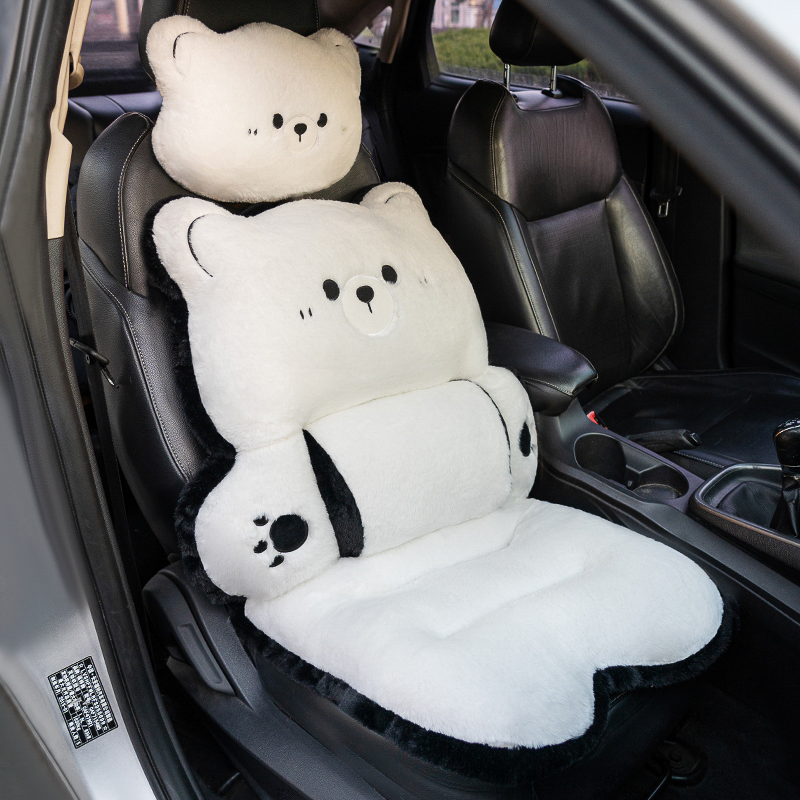 Cojín Acolchado para Asiento de Auto de Peluche, Acolchado y Térmico, para Automóvil