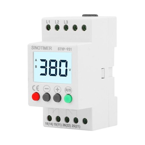 380V AC Voltage LCD Three-Phase Over/Under Voltage Phase Sequence Protector for Air Conditioner, Elevator, and Motor Phase Failure and Wrong Phase