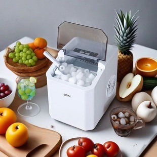 Ice Maker Small Mini Dormitory Outdoor Milk Tea Shop Automatic Ice Commercial Camping Round Household