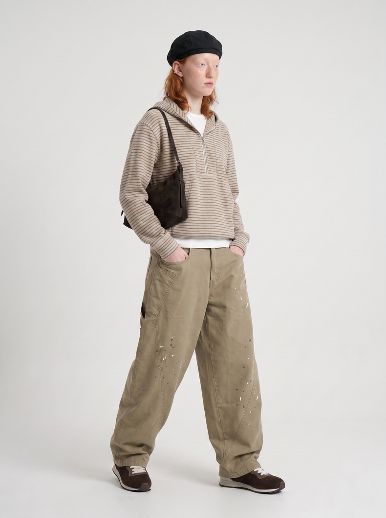 Inflation Hand-Painted Splatter Wide-Leg Cargo Pants