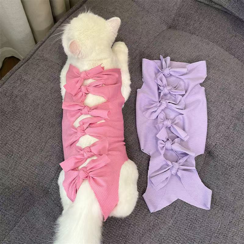 猫咪手术服宠物绝育服母猫断奶服防舔毛衣服宠物术后一次性用品|undefined