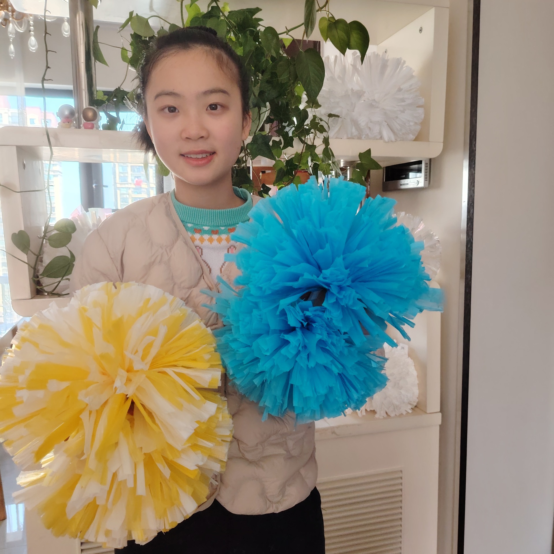 亚光花球啦啦队 拉拉操花球 手拿花学生运动会 舞蹈演出道具