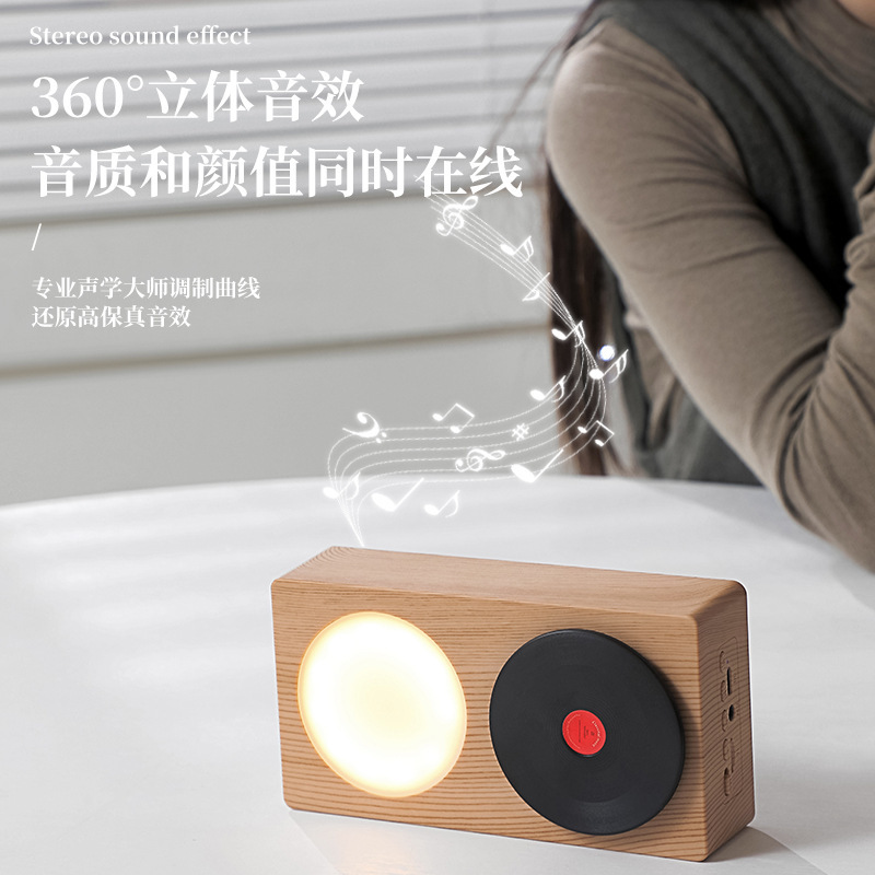 新型Bluetoothスピーカー、アトミックレコードプレーヤー、レトロレコードプレーヤー、回転式タイムランプスピーカー、ナイトライト、クリエイティブスピーカー|undefined