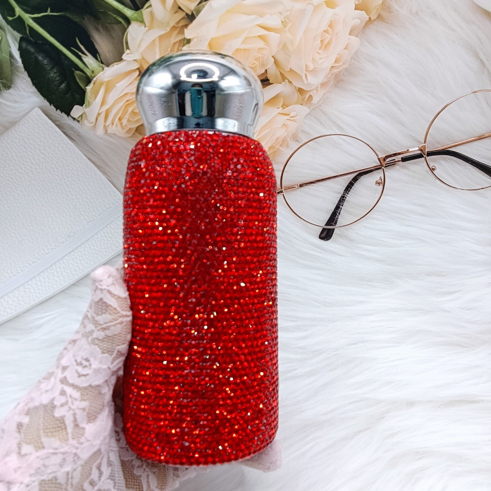 빨간 보온병 컵