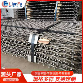 镀锌轧花网锰钢振动矿筛网白钢金属编织网黑钢方孔养猪漏粪轧花网