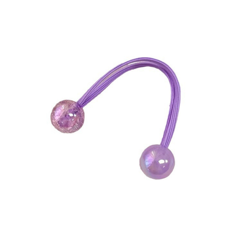 Coreana para niños explosión perla princesa doble anillo de cabello joyería para el cabello de la niña cuerda de cabello para el cabello de los estudiantes lindos tiras de goma