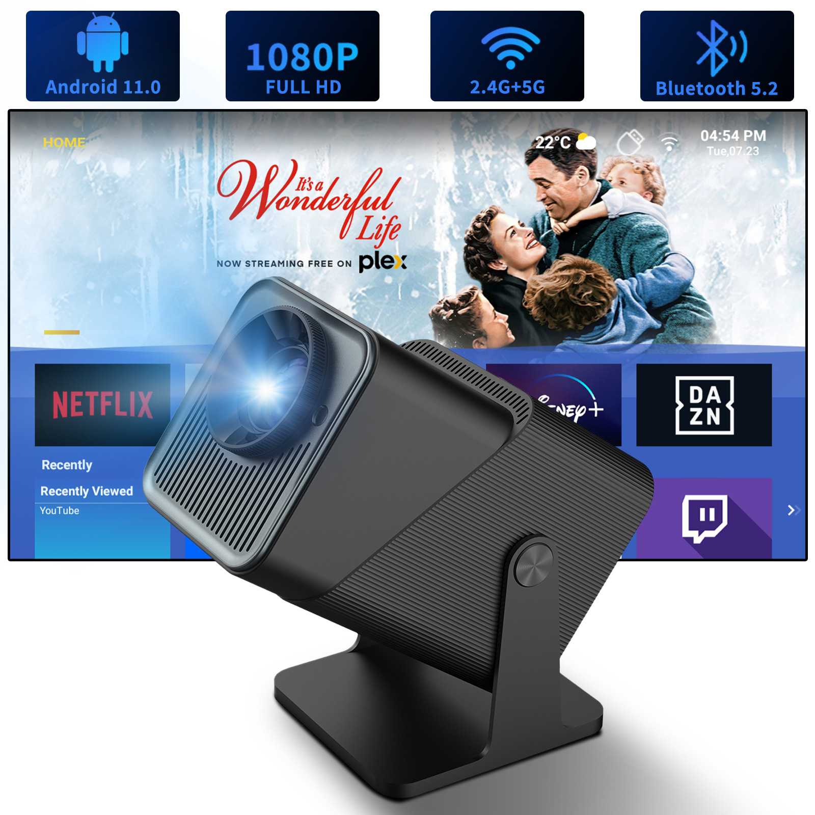 Foreign Trade Hot-Selling Z10 High-Definition Home Projector Autofocus Android System 4K Ptz Smart Portable Projection