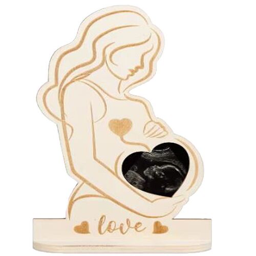 Baby Birth Commemorative Plaque: Ultrasonic Baby Scan B-Scope Keepsake for Expectant Mothers – Crafted Decorative Item