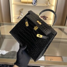 亚马逊爆款鳄鱼纹凯莉包欧美复古单肩包女士斜挎包时尚轻奢手提包