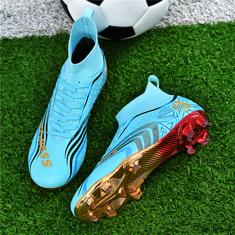 Chaussures de foot à crampons hautes dorées mixte_voghion.com
