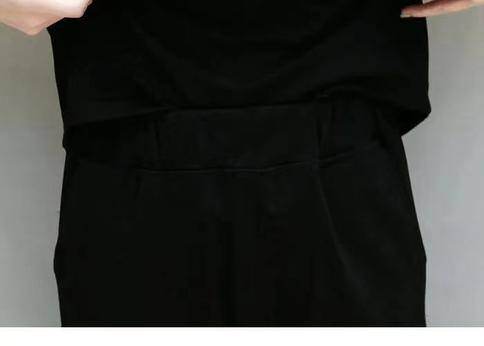 Plus Size Damenbekleidung für mollige Frauen, die den Bauch abnimmt und die Sommermode mit lockeren, 7/4-Ärmeln und langen Hosen bedeckt_voghion.com