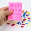 Letters and numbers, silicone mold, fondant, decorations, acrylic epoxy resin, handmade