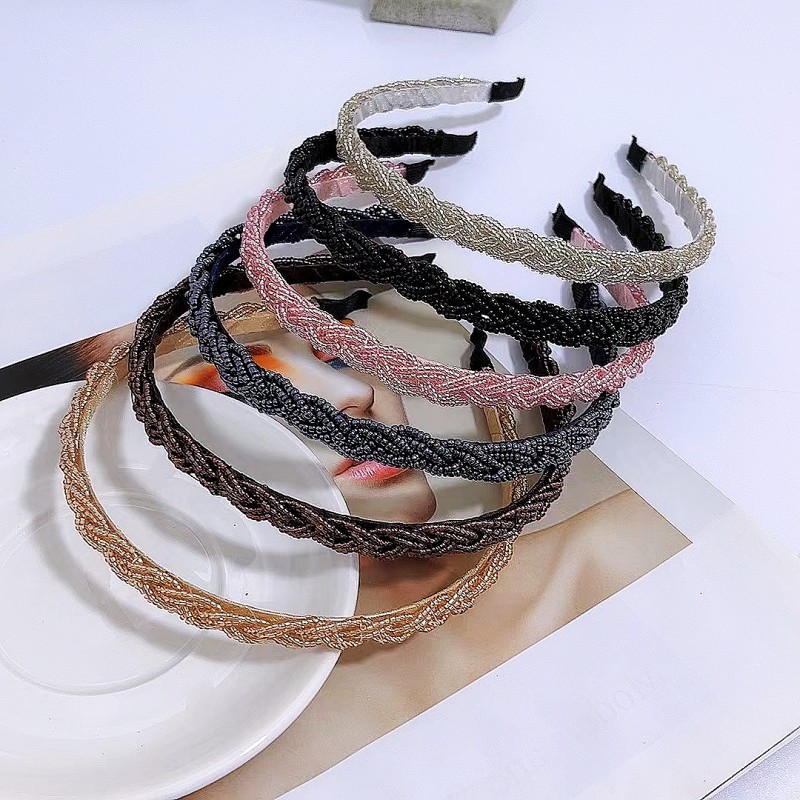 Fashion Solid Color Artificial Pearl Beaded Hair Band display picture 2